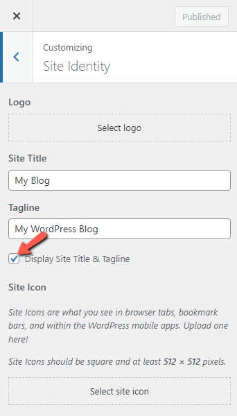 Display Title and Tagline WordPress