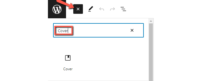 Add a Cover in WordPress