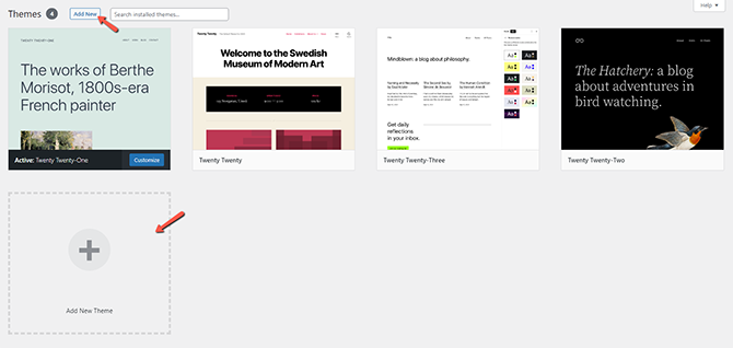 Add New Theme WordPress