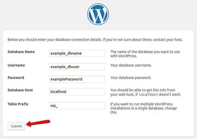 WordPress Database Configuration in Manual Install