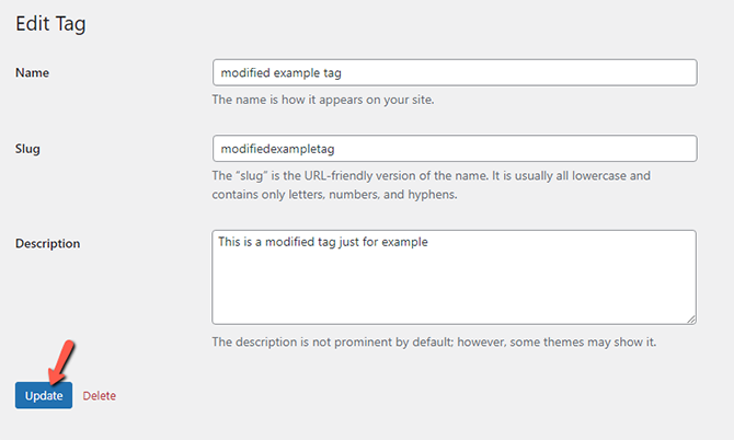 Modified Tag Update