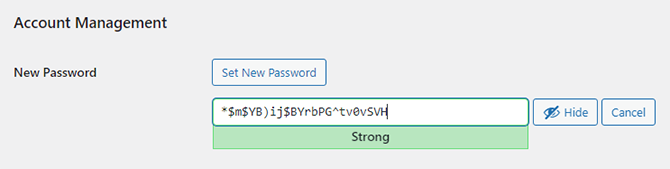 Use Strong Password