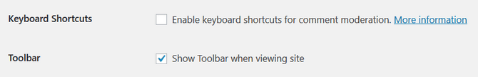 Enable Keyboard Shortcuts and Toolbar in WordPress Profile