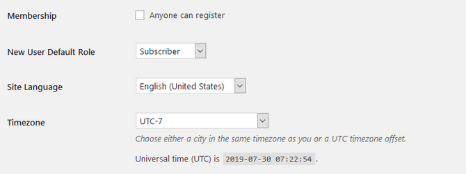 Membership and Language Settings in WordPress