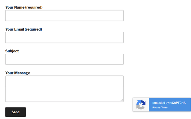 Preview of a secure WordPress Contact Form