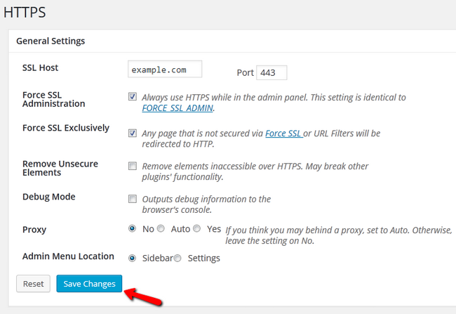 Configuration Options in the SSL Plugin