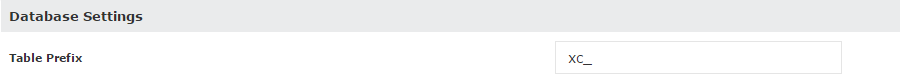 X-Cart database settings in X-Cart