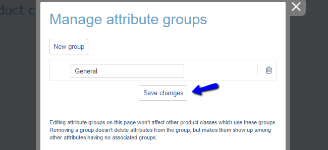 Edit attribute group in X-Cart