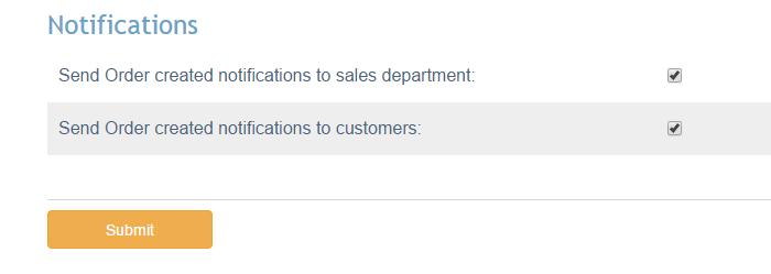 Company notifications in X-Cart