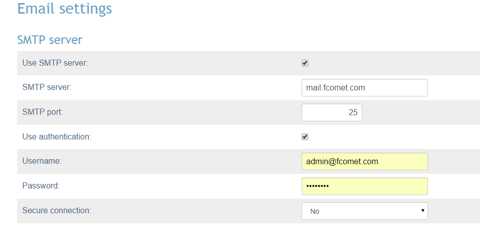 SMTP configuration in X-Cart