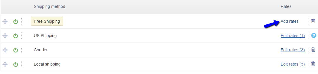 Edit shipping rates in X-Cart