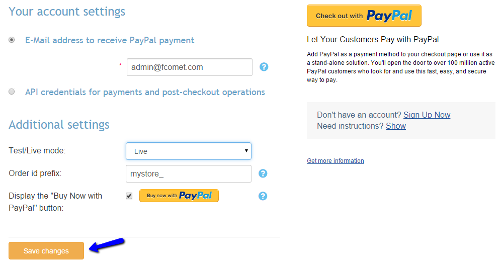 Configure PayPal in X-Cart