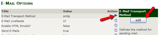 Editing the E-mail Transport Method in Zen Cart