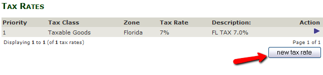 Adding a new Tax Rate in Zen Cart