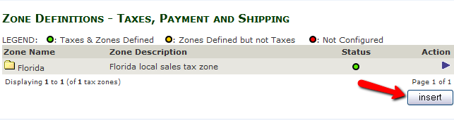 Adding a new Tax Zone in Zen Cart