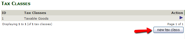 Adding a new Tax Class in Zen Cart
