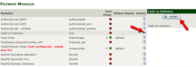 Installing a Payment Module in Zen Cart