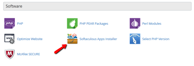 Access Softaculous via cPanel