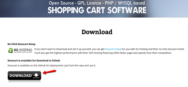 Downloading ZeusCart