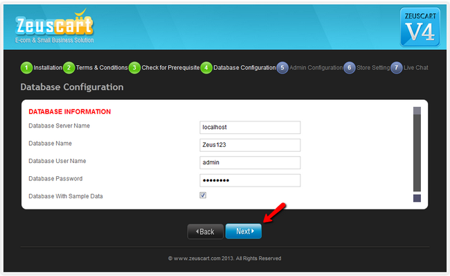 configuring the database